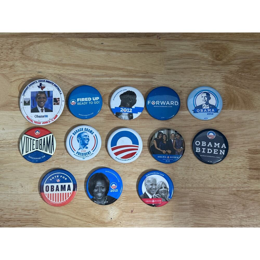 Lot of 13 Barack Obama Pins